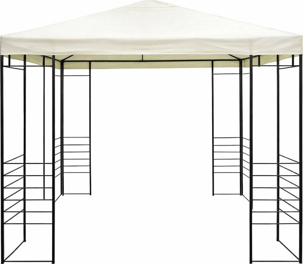 Amicasa Gazebo da Giardino 3x3 mt in Ferro/Tessuto colore Crema - Nizza
