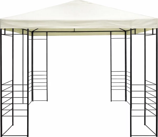 Amicasa Gazebo da Giardino 3x3 mt in Ferro/Tessuto colore Crema - Nizza
