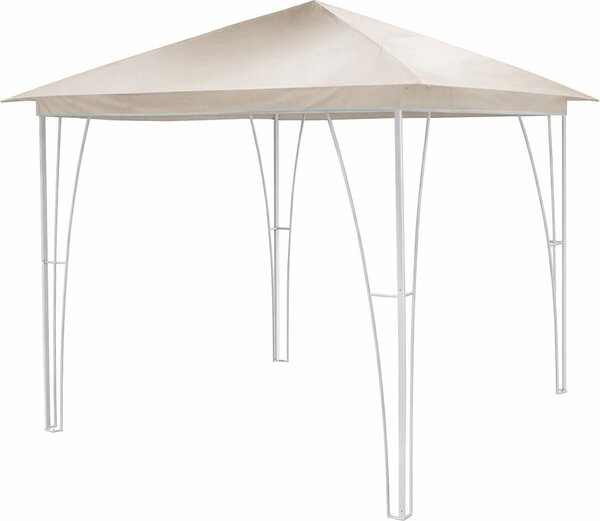 Lifeingarden Gazebo da Giardino 3x3 mt in Metallo/Tessuto colore Beige - Challis
