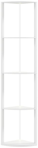 HOMCOM Lampada da terra LED dimmerabile a 5 livelli con ripiani, RGB e telecomando, Bianco | Aosom Italy