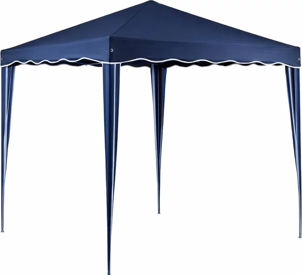 VivaGarden Gazebo da Giardino 3x3 mt Pieghevole in Acciaio/Tessuto colore Blu