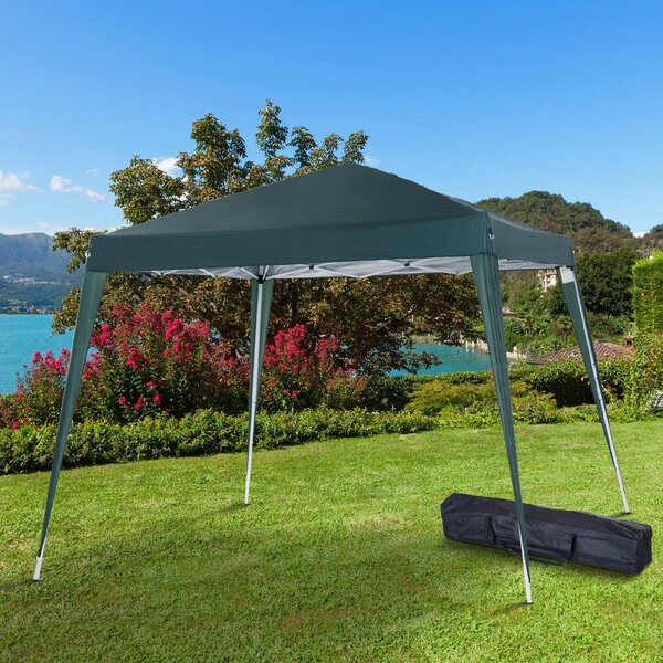 VivaGarden Gazebo da Giardino 3x3 mt Pieghevole in Acciaio/Tessuto colore Verde