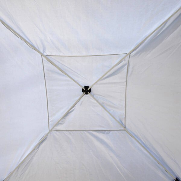 VivaGarden Gazebo da Giardino 3x3 mt Pieghevole in Acciaio/Tessuto con Protezione raggi UV colore Bianco