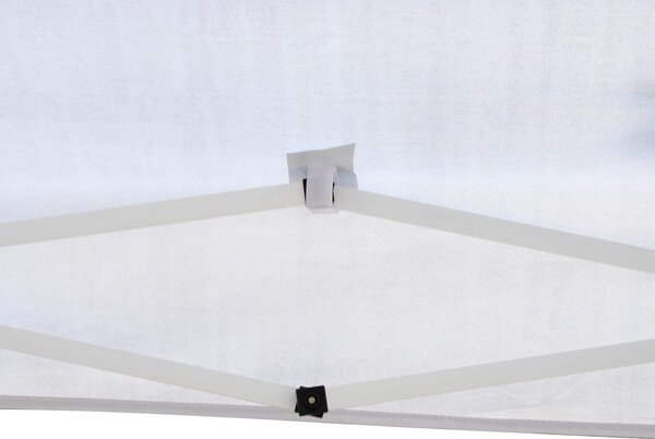 VivaGarden Gazebo da Giardino 3x3 mt Pieghevole in Acciaio/Tessuto con Protezione raggi UV colore Bianco