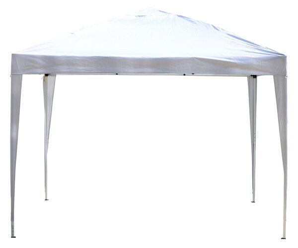 VivaGarden Gazebo da Giardino 3x3 mt Pieghevole in Acciaio/Tessuto con Protezione raggi UV colore Bianco
