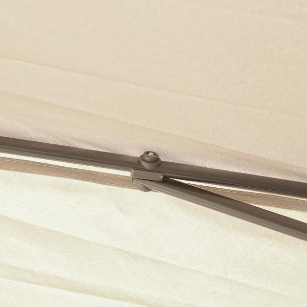 VivaGarden Gazebo da Giardino 3x3 mt Pieghevole in Acciaio/Tessuto con Doppio tetto e Tende colore Beige