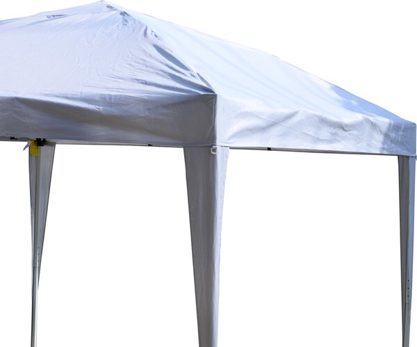 VivaGarden Gazebo da Giardino 3x3 mt Pieghevole in Acciaio/Tessuto con Protezione raggi UV colore Bianco