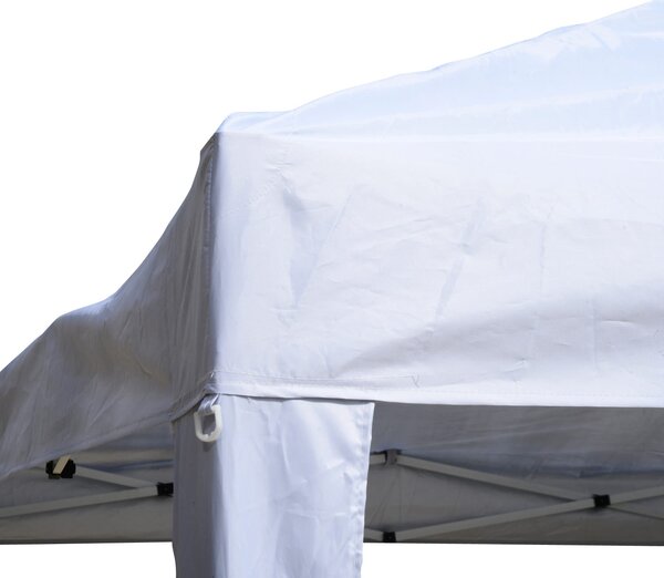 VivaGarden Gazebo da Giardino 3x3 mt Pieghevole in Acciaio/Tessuto con Protezione raggi UV colore Bianco