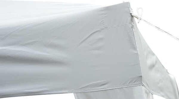 VivaGarden Gazebo da Giardino 3x3 mt Pieghevole in Acciaio/Tessuto con Protezione raggi UV colore Bianco
