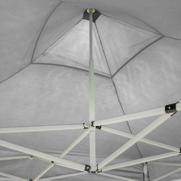 Divina Garden Gazebo da Giardino 3x3 mt Pieghevole in Acciaio/Tessuto con Protezione raggi UV colore Bianco