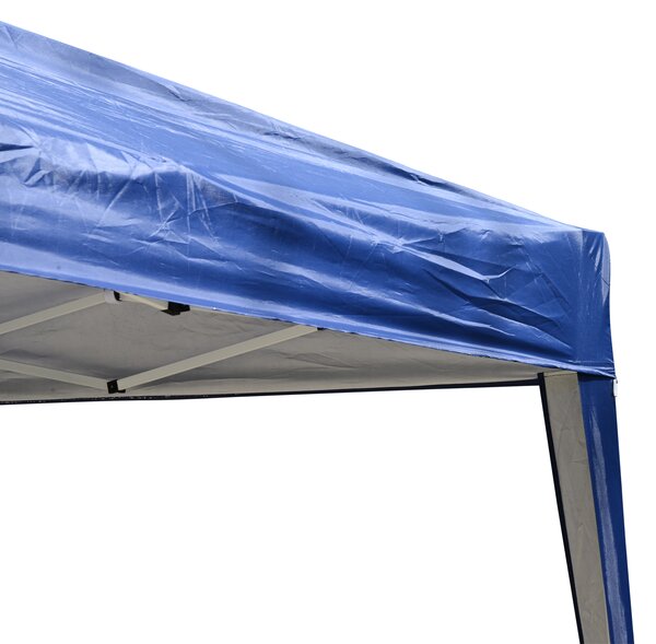 VivaGarden Gazebo da Giardino 3x3 mt Pieghevole in Acciaio/Tessuto con Protezione raggi UV colore Blu