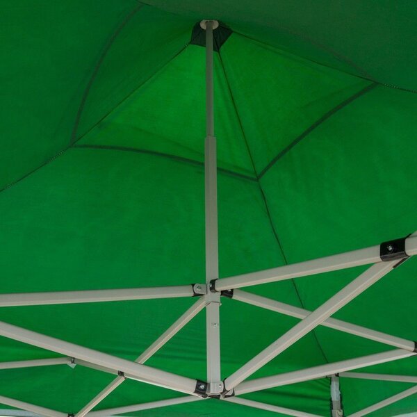 Divina Garden Gazebo da Giardino 3x3 mt Pieghevole in Acciaio/Tessuto con Protezione raggi UV colore Verde