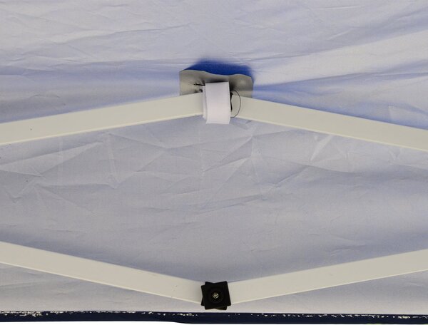 VivaGarden Gazebo da Giardino 3x3 mt Pieghevole in Acciaio/Tessuto con Protezione raggi UV colore Blu