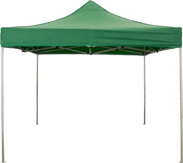 Divina Garden Gazebo da Giardino 3x3 mt Pieghevole in Acciaio/Tessuto con Protezione raggi UV colore Verde