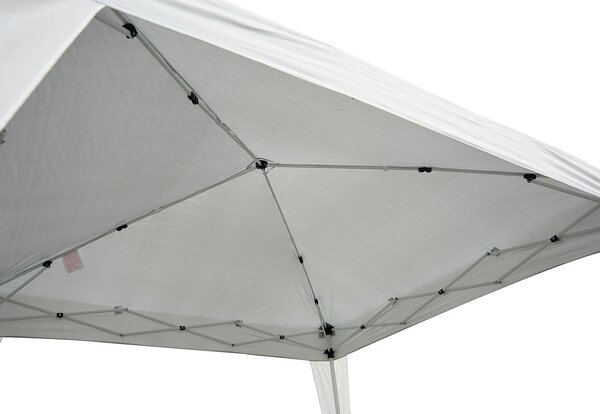 VivaGarden Gazebo da Giardino 3x3 mt Pieghevole in Acciaio/Tessuto con Protezione raggi UV colore Bianco