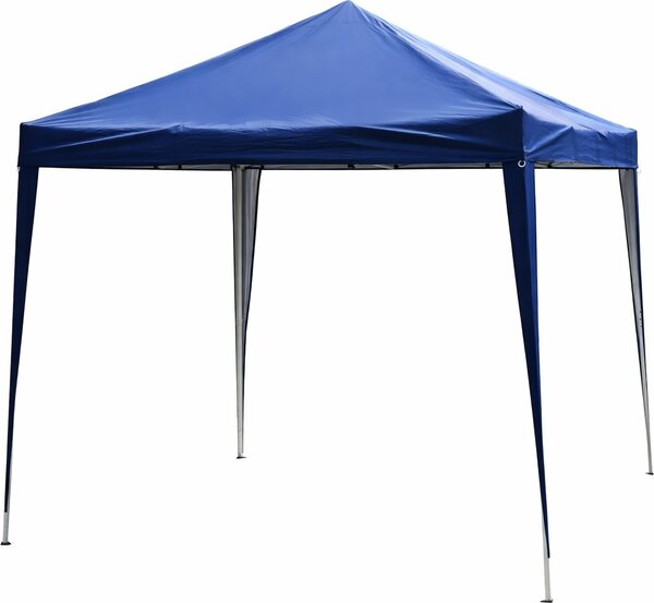 VivaGarden Gazebo da Giardino 3x3 mt Pieghevole in Acciaio/Tessuto con Protezione raggi UV colore Blu