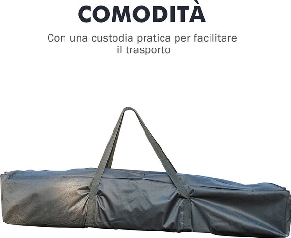VivaGarden Gazebo da Giardino 3x3 mt Pieghevole in Acciaio/Tessuto con Protezione raggi UV colore Bianco