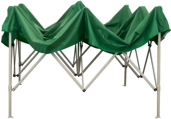 Divina Garden Gazebo da Giardino 3x3 mt Pieghevole in Acciaio/Tessuto con Protezione raggi UV colore Verde