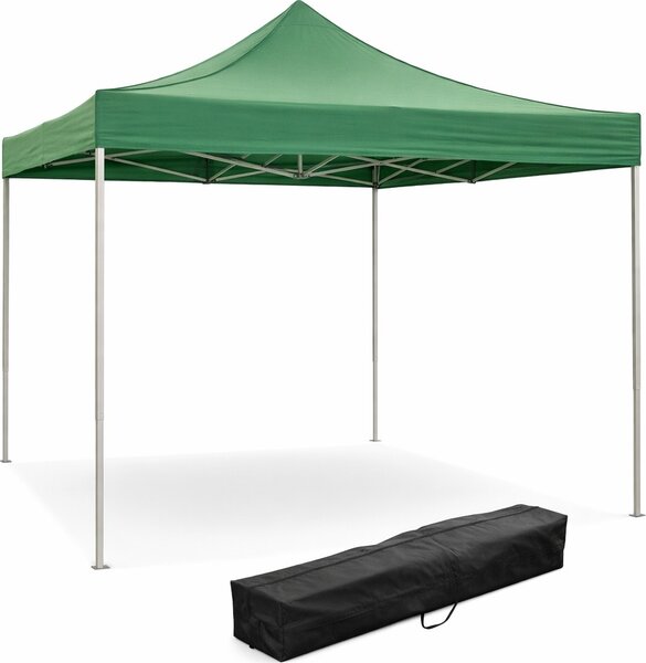 Divina Garden Gazebo da Giardino 3x3 mt Pieghevole in Acciaio/Tessuto con Protezione raggi UV colore Verde