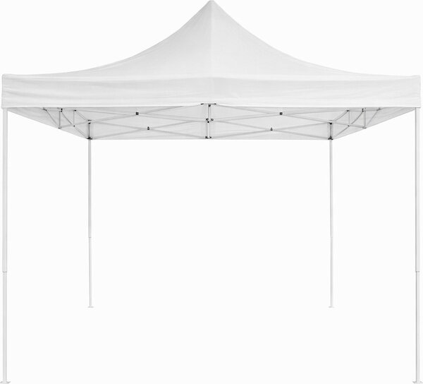 Amicasa Gazebo da Giardino 3x3 mt Pieghevole in Ferro/Tessuto colore Bianco