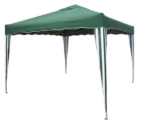 VivaGarden Gazebo da Giardino 3x3 mt Pieghevole in Metallo/Tessuto colore Verde - Piego