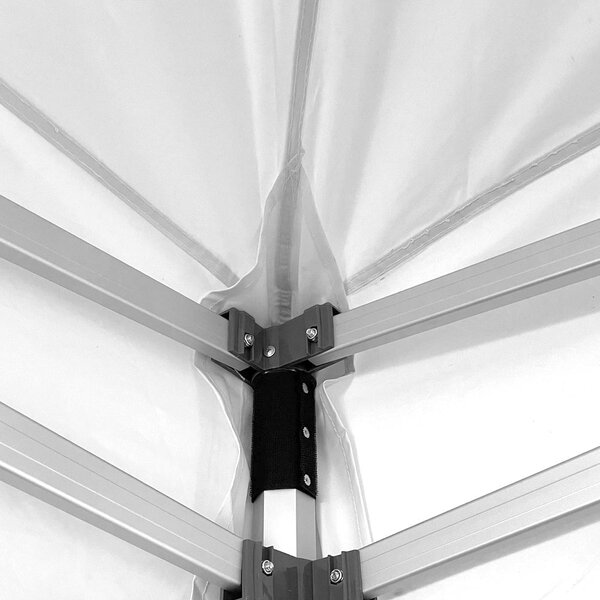 Divina Garden Gazebo da Giardino 3x3 mt Pieghevole in Alluminio/Tessuto colore Bianco - Market-Pro