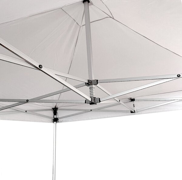Divina Garden Gazebo da Giardino 3x3 mt Pieghevole in Alluminio/Tessuto colore Bianco - Market-Pro