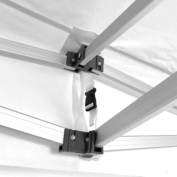 Divina Garden Gazebo da Giardino 3x3 mt Pieghevole in Alluminio/Tessuto colore Bianco - Market-Pro