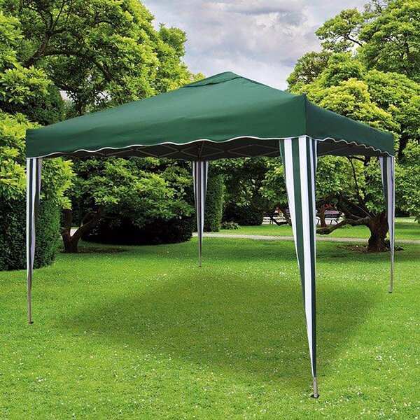 VivaGarden Gazebo da Giardino 3x3 mt Pieghevole in Metallo/Tessuto colore Verde - Piego