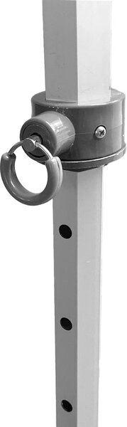 Divina Garden Gazebo da Giardino 3x3 mt Pieghevole in Alluminio/Tessuto colore Bianco - Market-Pro