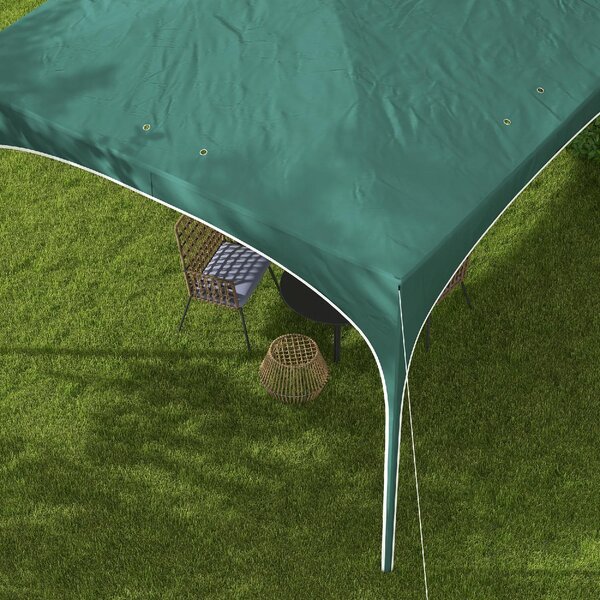 VivaGarden Gazebo da Giardino 3x3 mt Pieghevole in Metallo/Tessuto con Protezione raggi UV colore Verde