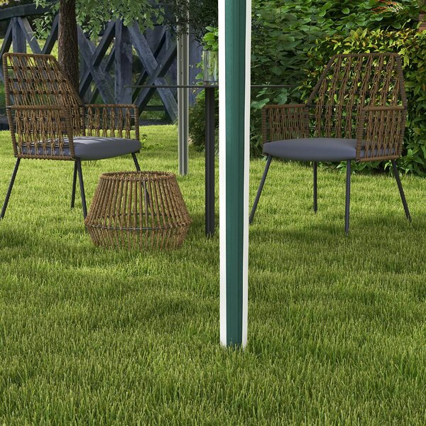 VivaGarden Gazebo da Giardino 3x3 mt Pieghevole in Metallo/Tessuto con Protezione raggi UV colore Verde