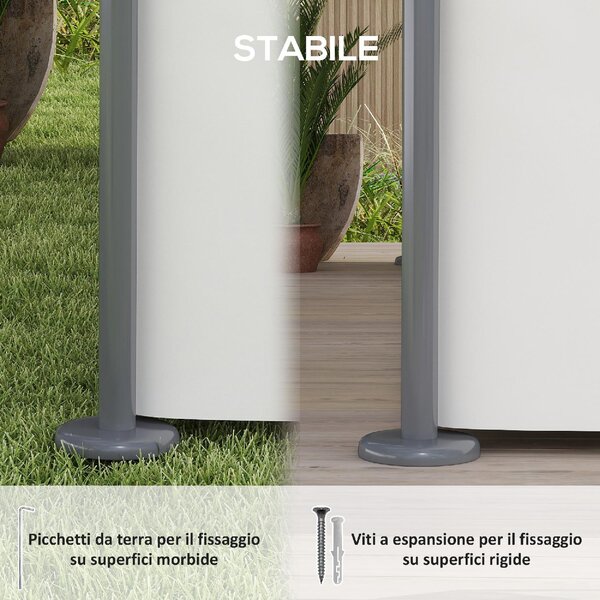 VivaGarden Gazebo da Giardino 3x4 mt in Metallo/Tessuto con Doppio tetto e Tende colore Crema