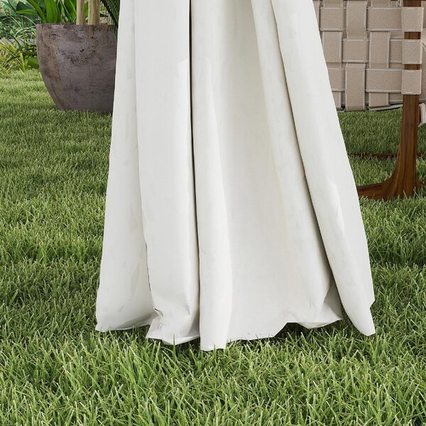 VivaGarden Gazebo da Giardino 3x4 mt in Metallo/Tessuto con Doppio tetto e Tende colore Crema