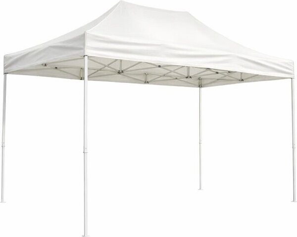 Amicasa Gazebo da Giardino 3x4 mt Pieghevole in Ferro/Tessuto colore Bianco