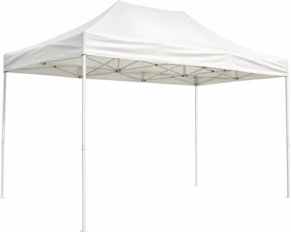 Amicasa Gazebo da Giardino 3x4 mt Pieghevole in Ferro/Tessuto colore Bianco