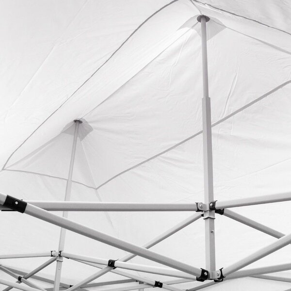 Divina Garden Gazebo da Giardino 3x4 mt Pieghevole in Acciaio/Tessuto con Protezione raggi UV colore Bianco