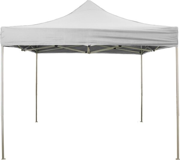 Divina Garden Gazebo da Giardino 3x4 mt Pieghevole in Acciaio/Tessuto con Protezione raggi UV colore Bianco