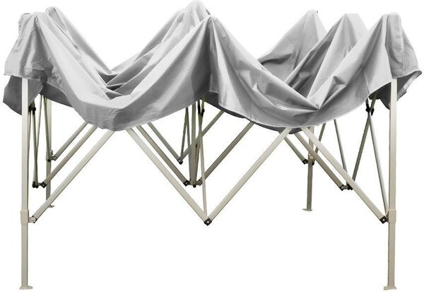 Divina Garden Gazebo da Giardino 3x4 mt Pieghevole in Acciaio/Tessuto con Protezione raggi UV colore Bianco