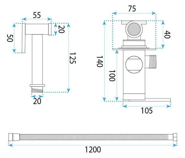 Rubinetto bidet Rea Grace Titan
