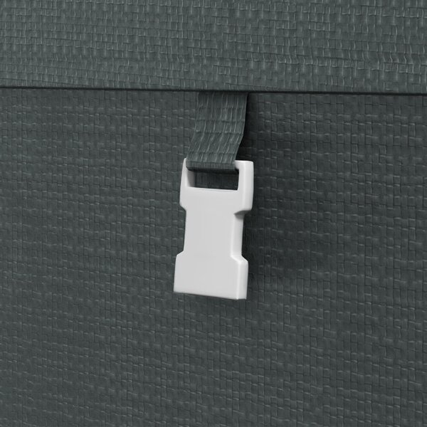 VivaGarden Gazebo da Giardino Tenda Garage Moto Bici 1,2x1,79 mt in Acciaio/Tessuto Protezione raggi UV Chiuso con Porta Avvolgibile colore Grigio 