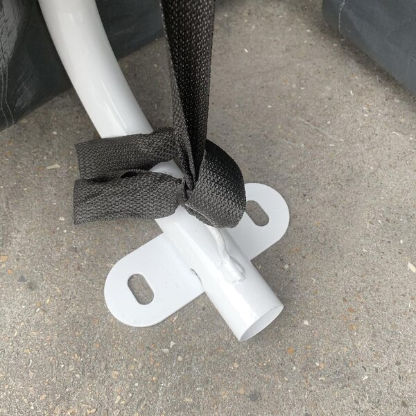 VivaGarden Gazebo da Giardino Tenda Garage Moto Bici 2,4x2 mt in Metallo/Tessuto Chiuso con Porta Avvolgibile colore Grigio Scuro