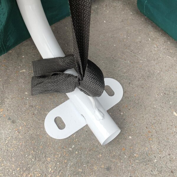 VivaGarden Gazebo da Giardino Tenda Garage Moto Bici 2,4x2 mt in Metallo/Tessuto Chiuso con Porta Avvolgibile colore Verde