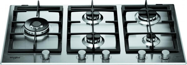 Whirlpool GMAL 9522/IXL Piano Cottura 5 Fuochi a Gas 86 cm Piano in Acciaio Inossidabile colore Inox