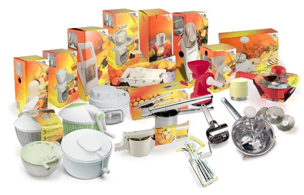 GHIDINI Grattugia a rullo Easy Acea con cassetto chiusura ermetica Colori Assortiti - 2512