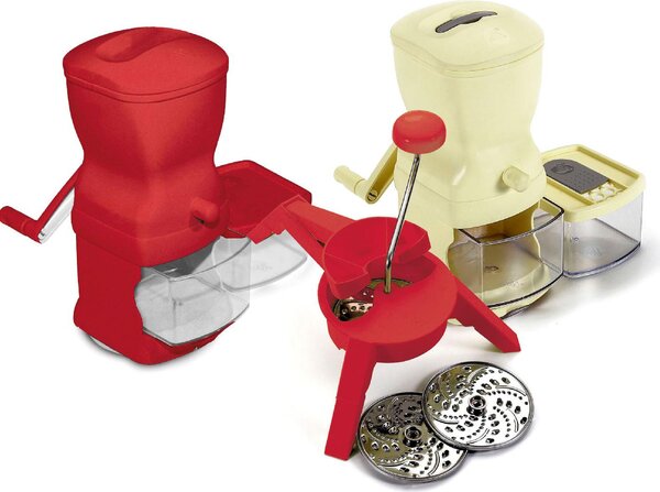 GHIDINI Grattugia a rullo Easy Acea con cassetto chiusura ermetica Colori Assortiti - 2512