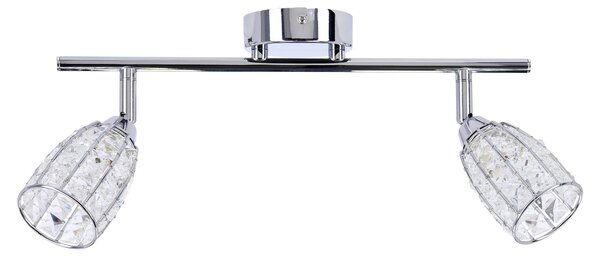 Moderno faretto da parete/soffitto SHIBA - 2xG9, 15W, cromato/trasparente