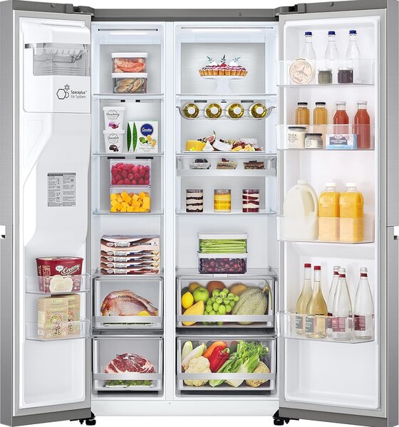 Lg GSLV90PZAD Frigorifero Americano Side by Side Capacit 635 Litri Classe energetica D Raffreddamento No Frost colore Silver