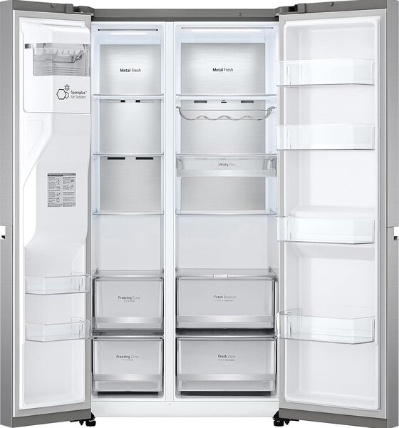 Lg GSLV90PZAD Frigorifero Americano Side by Side Capacit 635 Litri Classe energetica D Raffreddamento No Frost colore Silver