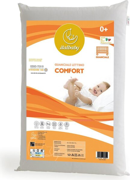 Italbaby Guanciale Comfort Lettino Slim 0+ 38x58x5 cm colore Bianco - 020 3050